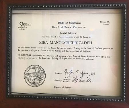 Dr. Ziba Manouchehrizadeh, DDS