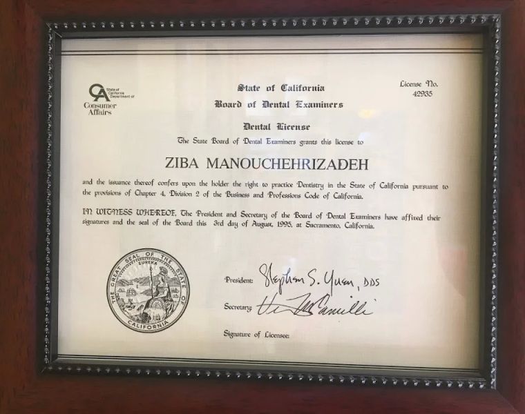 Dr. Ziba Manouchehrizadeh, DDS