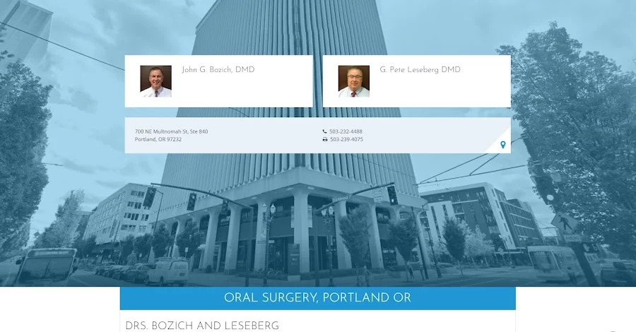 Dr Bozich and Dr Leseberg ORAL SURGERY 2