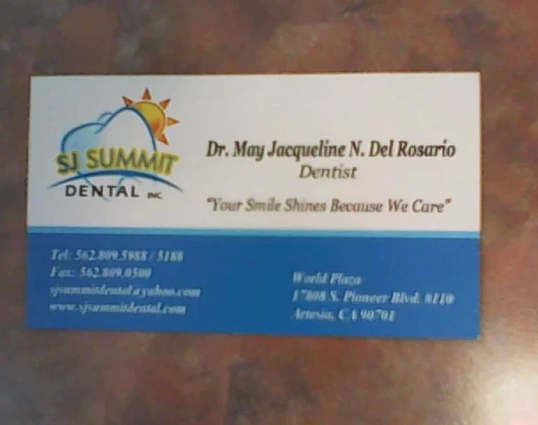 SJ SUMMIT DENTAL (Navoa-Del Rosario, May Jacqueline C. DDS