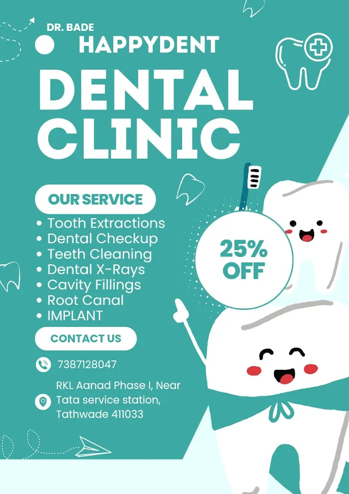 Dr.Bade HappyDent Dental Clinic - Best dental clinic in Tathawade for root canal or RCT dental implant Dentist in Tathawade 7